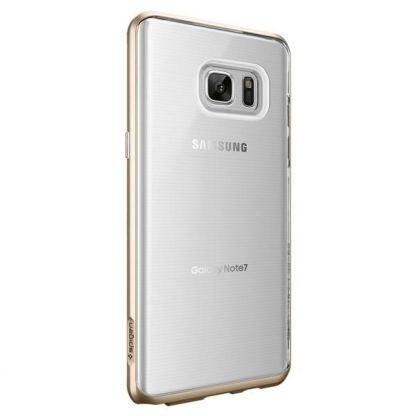 Spigen Neo Hybrid Case Crystal - хибриден кейс с висока степен на защита за Samsung Galaxy Note 7 (прозрачен-златист) 4